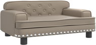 Shumee Dog bed with cappuccino decoration 70 × 45 × 30 cm faux leather - Pet Bed