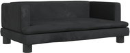 Shumee Dog bed black 80 × 45 × 30 cm velvet - Pet Bed