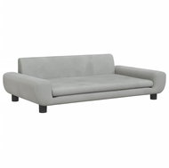 Shumee Dog bed light grey 100 × 54 × 33 cm velvet - Pet Bed