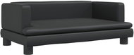 Shumee Dog bed black 80 × 45 × 30 cm artificial leather - Pet Bed