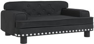 Shumee Dog bed with decoration black 70 × 45 × 30 cm velvet - Pet Bed
