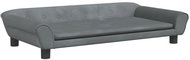 Shumee Dog bed dark grey 100 × 50 × 21 cm velvet - Pet Bed