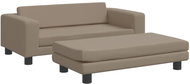 Shumee Dog bed with extension piece cappuccino 100 × 50 × 30 cm velvet - Pet Bed