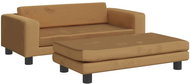 Shumee Dog bed with extension piece brown 100 × 50 × 30 cm velvet - Pet Bed