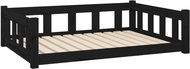 Shumee Dog bed black 105,5 × 75,5 × 28 cm solid pine - Pet Bed