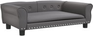 Shumee Sofa for dogs with decoration grey 95 × 55 × 30 cm faux leather - Pet Bed