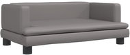 Shumee Dog bed grey 80 × 45 × 30 cm faux leather - Pet Bed