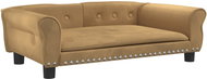 Shumee Sofa for dogs with decoration brown 95 × 55 × 30 cm velvet - Pet Bed
