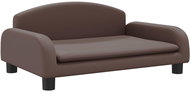 Shumee Couch for dogs brown 70 × 45 × 30 cm faux leather - Pet Bed