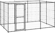 Shumee Outdoor dog pen with roof steel 7,26 m2 - Dog Pen