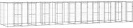 Shumee Outdoor dog pen with roof galvanized steel 24,2 m2 - Dog Pen