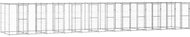 Shumee Outdoor dog pen with roof galvanized steel 26,62 m2, 3082280 - Dog Pen