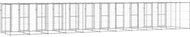Shumee Outdoor dog pen with roof galvanized steel 29,04 m2 - Dog Pen