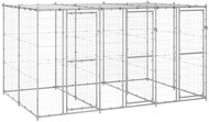 Shumee Outdoor dog pen with roof galvanized steel 7,26 m2 - Dog Pen