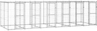 Shumee Outdoor dog pen with roof galvanized steel 14,52 m2 - Dog Pen