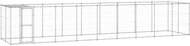 Shumee Outdoor dog pen with roof galvanized steel 21,78 m2, 3082306 - Dog Pen