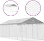 Shumee Venkovní psí kotec se střechou stříbrný 3 × 9 × 2,5 m ocel - Kotec pro psa