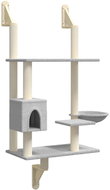 Shumee Wall mounted cat scratcher with post light grey 153 cm - Cat Scratcher