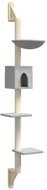 Shumee Wall mounted cat scratching post light grey 187 cm - Cat Scratcher
