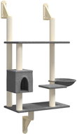 Shumee Wall mounted cat scratching post dark grey 153 cm - Cat Scratcher