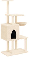 Shumee Škrabadlo pro kočky se sisalovými sloupky krémové 131 cm - Škrabadlo pro kočky