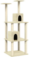 Shumee Škrabadlo pro kočky se sisalovými sloupky krémové 141 cm - Škrabadlo pro kočky