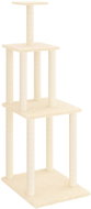 Shumee Škrabadlo pro kočky se sisalovými sloupky krémové 149 cm - Škrabadlo pro kočky