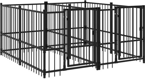 Shumee Outdoor dog pen steel 3,75 m2, 3124579 - Dog Pen - Main image