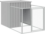 Shumee Dog kennel with run light grey 110 × 201 × 110 cm - Dog Kennel