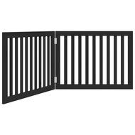 Shumee Dog barrier foldable 2 panels black 160 cm - Dog Playpen