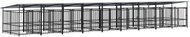 Shumee Outdoor dog pen with roof steel 16,89 m2, 3124596 - Dog Pen