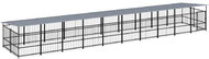 Shumee Outdoor dog pen with roof steel 18,77 m2, 3124615 - Dog Pen