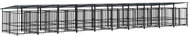 Shumee Outdoor dog pen with roof steel 18,77 m2 - Dog Pen