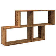 Shumee Wall shelf 100 × 18 × 53 cm, composite wood, old wood - Shelf