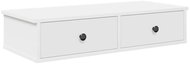 Shumee Wall shelf with drawers 80 × 31 × 17 cm, composite wood, white - Shelf