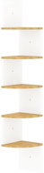 Shumee Wall-mounted corner shelf 19 × 19 × 123 cm, composite, sonoma oak, white - Shelf