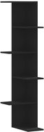 Shumee Wall-mounted corner shelf 36,5 × 36,5 × 140 cm, composite wood, black - Shelf