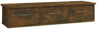 Shumee Wall cabinet 88 × 26 × 18,5 cm, composite wood, smoked oak - Shelf