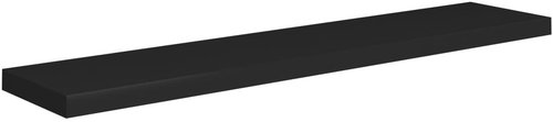 Shumee Floating wall shelf 120 × 23,5 × 3,8 cm, MDF, black - Shelf - Main image