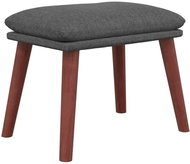 Shumee Ottoman dark grey 45 × 29,5 × 35 cm textile, 341458 - Footstool