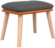 Shumee Ottoman dark grey 45 × 29,5 × 35 cm textile and artificial leather, 341447 - Footstool