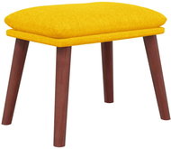 Shumee Ottoman mustard yellow 45 × 29,5 × 35 cm textile, 341464 - Footstool