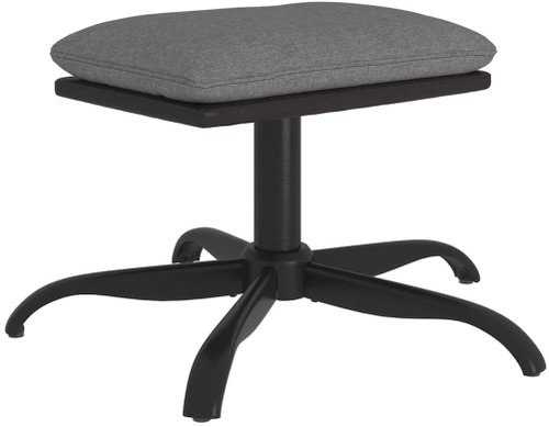 Shumee Ottoman light grey 60 × 60 × 36 cm textile and artificial leather, 341596 - Footstool - Main image