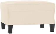Shumee Ottoman beige 60 × 50 × 41 cm microfiber fabric - Footstool