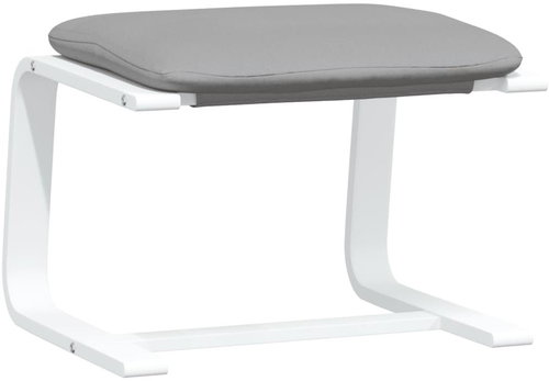 Shumee Ottoman light grey 51 × 41 × 40 cm textile, 351064 - Footstool - Main image