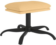 Shumee Ottoman cream 60 × 60 × 36 cm microfiber fabric - Footstool