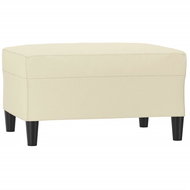 Shumee Ottoman cream 70 × 55 × 41 cm faux leather, 349312 - Footstool
