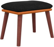 Shumee Ottoman black 45 × 29,5 × 35 cm textile and artificial leather, 341485 - Footstool