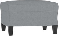 Shumee Ottoman light grey 60 × 50 × 41 cm textile - Footstool