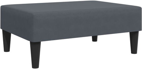 Shumee Ottoman dark grey 77 × 55 × 31 cm velvet, 379558 - Footstool - Main image